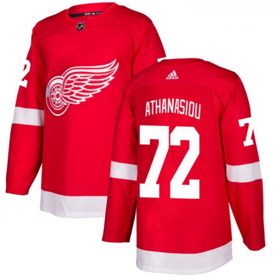 Youth Adidas Detroit Red Wings 72 Andreas Athanasiou Premier Red Home NHL Jersey