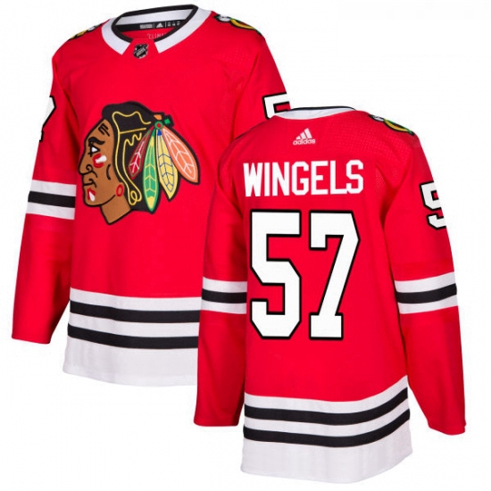 Youth Adidas Chicago Blackhawks 57 Tommy Wingels Authentic Red Home NHL Jersey