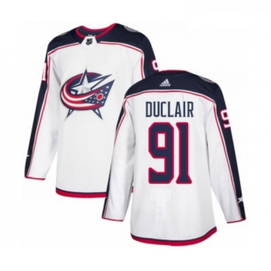 Youth Adidas Columbus Blue Jackets 91 Anthony Duclair Authentic White Away NHL Jersey