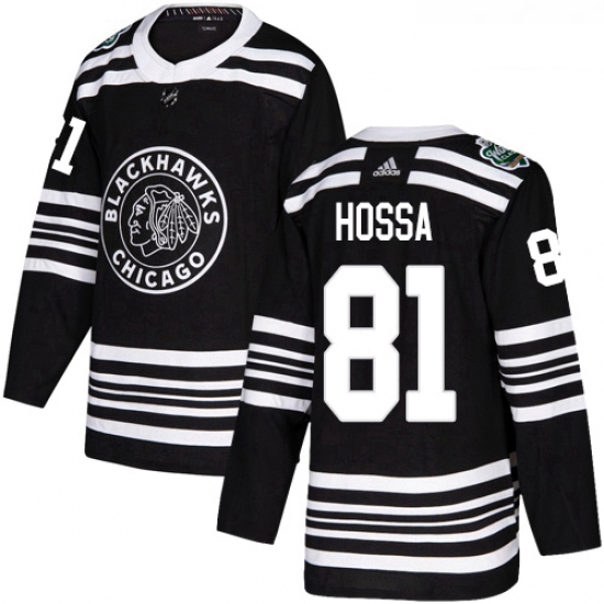 Youth Adidas Chicago Blackhawks 81 Marian Hossa Authentic Black 