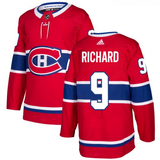 Youth Adidas Montreal Canadiens 9 Maurice Richard Authentic Red Home NHL Jersey