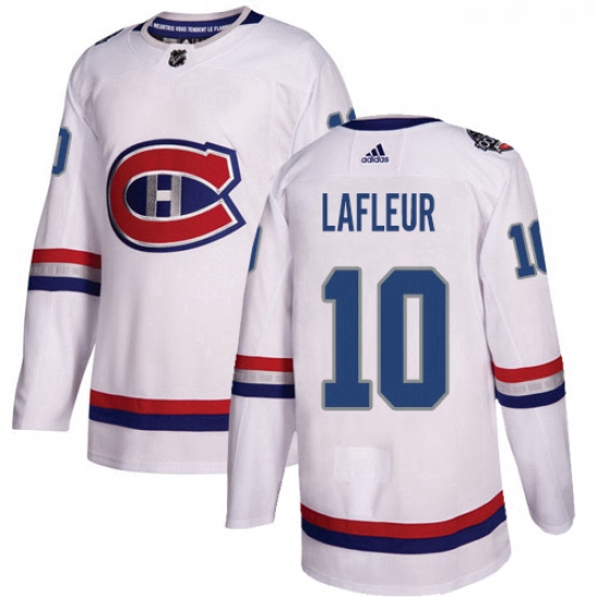 Youth Adidas Montreal Canadiens 10 Guy Lafleur Authentic White 2017 100 Classic NHL Jersey