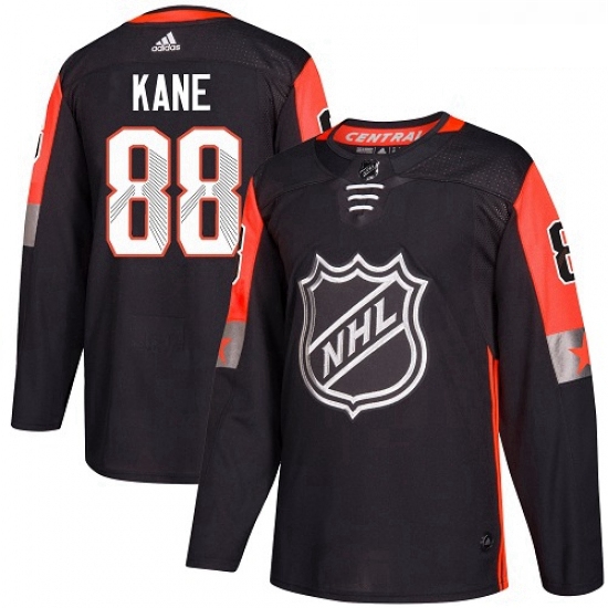 Youth Adidas Chicago Blackhawks 88 Patrick Kane Authentic Black 2018 All Star Central Division NHL J