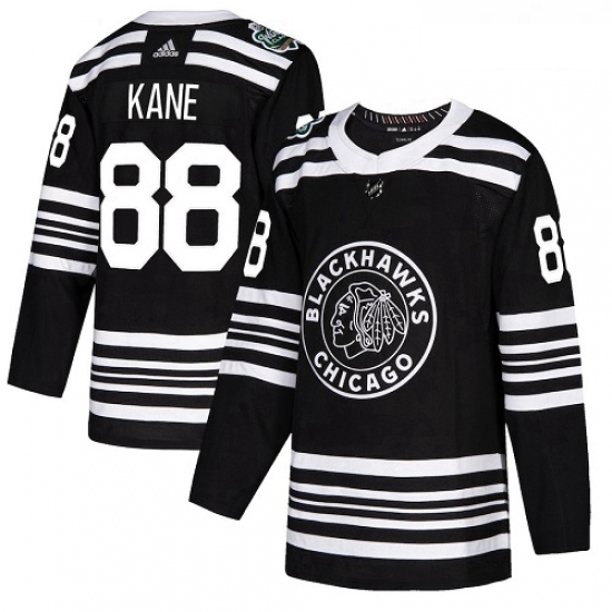 Youth Adidas Chicago Blackhawks 88 Patrick Kane Authentic Black 2019 Winter Classic NHL Jersey