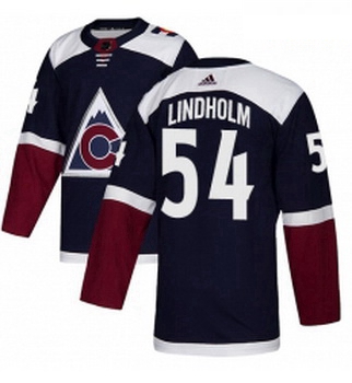 Youth Adidas Colorado Avalanche 54 Anton Lindholm Authentic Navy Blue Alternate NHL Jersey