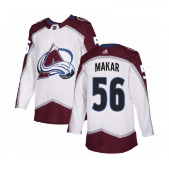 Youth Adidas Colorado Avalanche 56 Cale Makar Authentic White Away NHL Jersey