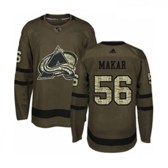 Youth Adidas Colorado Avalanche 56 Cale Makar Premier Green Salute to Service NHL Jersey