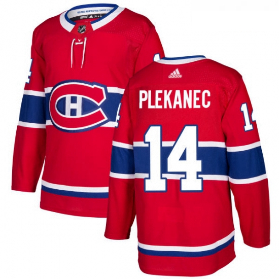 Youth Adidas Montreal Canadiens 14 Tomas Plekanec Authentic Red Home NHL Jersey