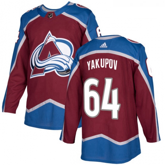 Youth Adidas Colorado Avalanche 64 Nail Yakupov Premier Burgundy Red Home NHL Jersey