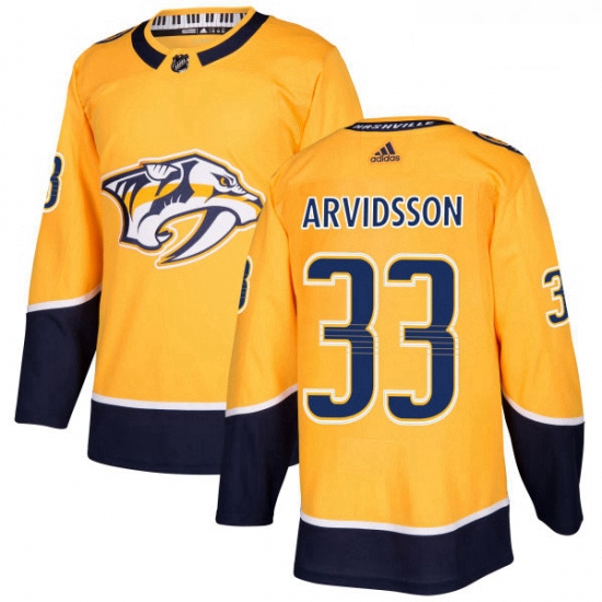 Youth Adidas Nashville Predators 33 Viktor Arvidsson Authentic Gold Home NHL Jersey