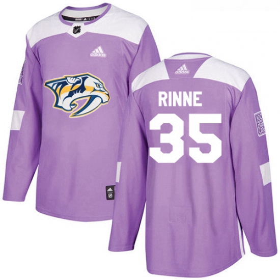 Youth Adidas Nashville Predators 35 Pekka Rinne Authentic Purple Fights Cancer Practice NHL Jersey