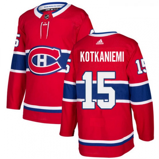 Youth Adidas Montreal Canadiens 15 Jesperi Kotkaniemi Premier Red Home NHL Jersey