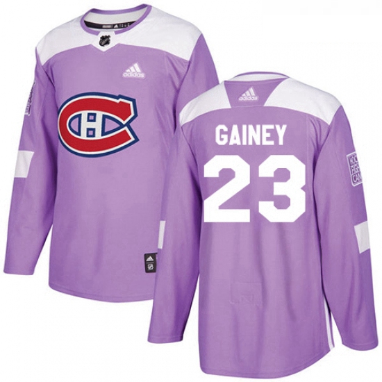 Youth Adidas Montreal Canadiens 23 Bob Gainey Authentic Purple Fights Cancer Practice NHL Jersey