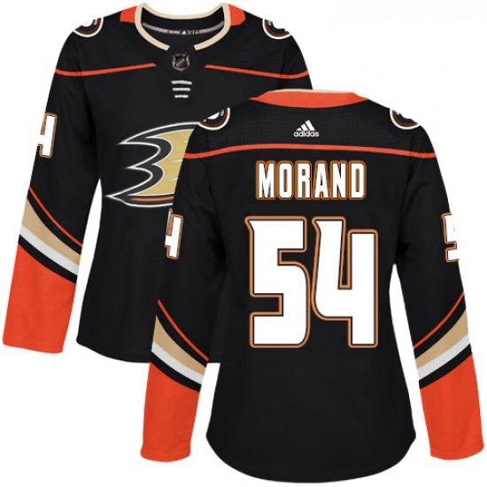 Womens Adidas Anaheim Ducks 54 Antoine Morand Authentic Black Home NHL Jersey