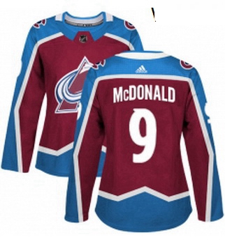 Womens Adidas Colorado Avalanche 9 Lanny McDonald Authentic Burg