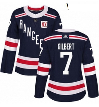 Womens Adidas New York Rangers 7 Rod Gilbert Authentic Navy Blue 2018 Winter Classic NHL Jersey