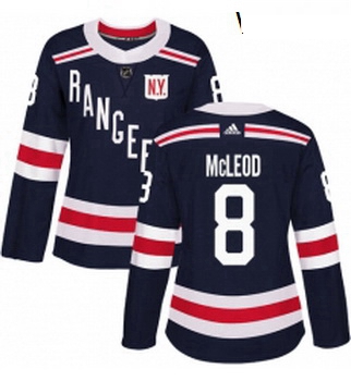 Womens Adidas New York Rangers 8 Cody McLeod Authentic Navy Blue 2018 Winter Classic NHL Jersey