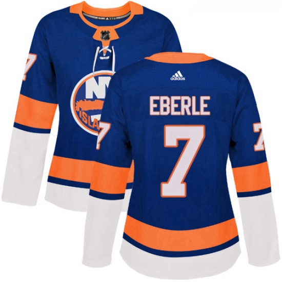 Womens Adidas New York Islanders 7 Jordan Eberle Premier Royal Blue Home NHL Jersey