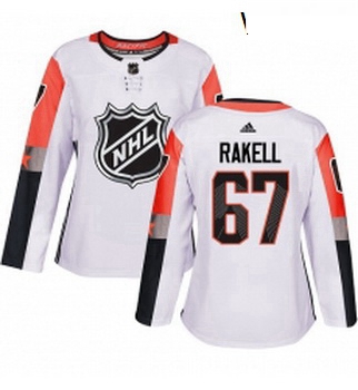 Womens Adidas Anaheim Ducks 67 Rickard Rakell Authentic White 2018 All Star Pacific Division NHL Jer