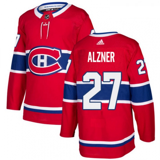 Youth Adidas Montreal Canadiens 27 Karl Alzner Premier Red Home NHL Jersey