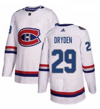 Youth Adidas Montreal Canadiens 29 Ken Dryden Authentic White 2017 100 Classic NHL Jersey