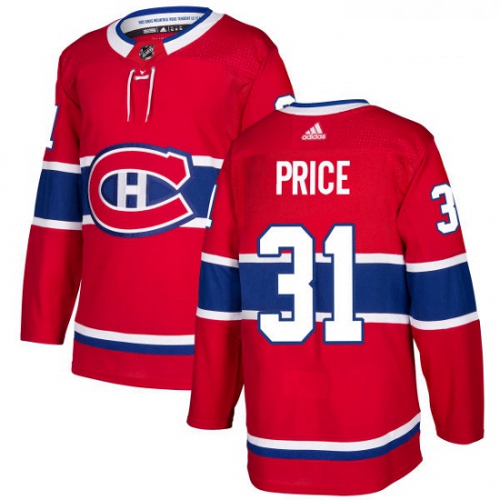 Youth Adidas Montreal Canadiens 31 Carey Price Authentic Red Home NHL Jersey