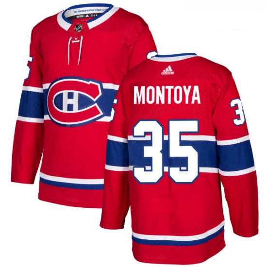Youth Adidas Montreal Canadiens 35 Al Montoya Authentic Red Home