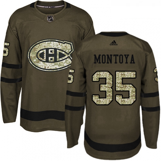 Youth Adidas Montreal Canadiens 35 Al Montoya Premier Green Salu