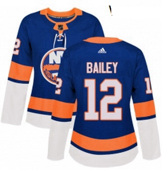 Womens Adidas New York Islanders 12 Josh Bailey Authentic Royal Blue Home NHL Jersey