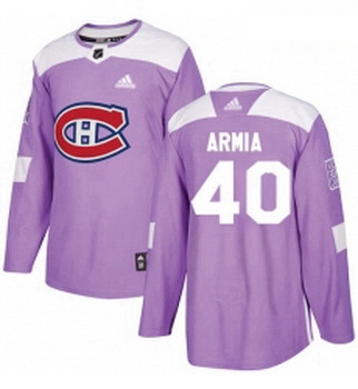 Youth Adidas Montreal Canadiens 40 Joel Armia Authentic Purple Fights Cancer Practice NHL Jersey