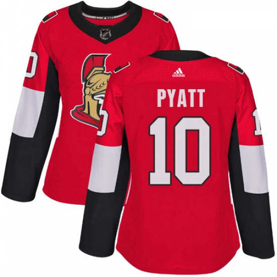 Womens Adidas Ottawa Senators 10 Tom Pyatt Authentic Red Home NH