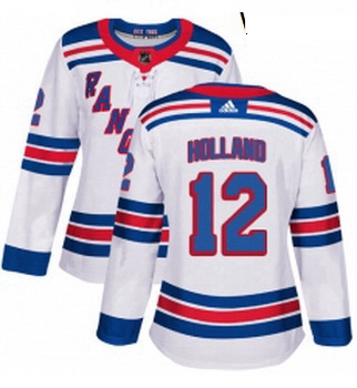 Womens Adidas New York Rangers 12 Peter Holland Authentic White 