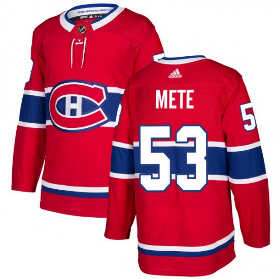 Youth Adidas Montreal Canadiens 53 Victor Mete Authentic Red Home NHL Jersey