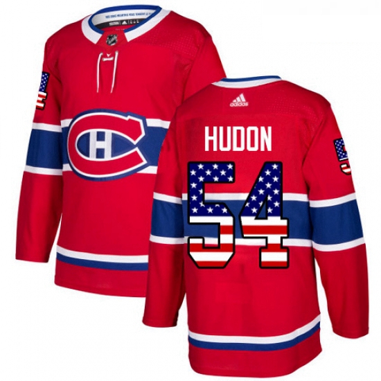 Youth Adidas Montreal Canadiens 54 Charles Hudon Authentic Red U
