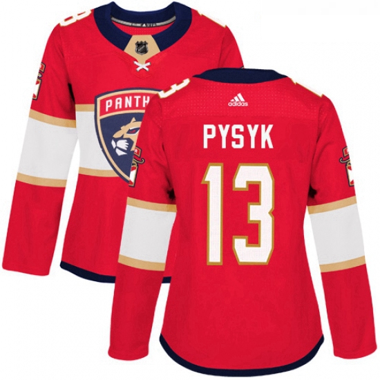 Womens Adidas Florida Panthers 13 Mark Pysyk Authentic Red Home 