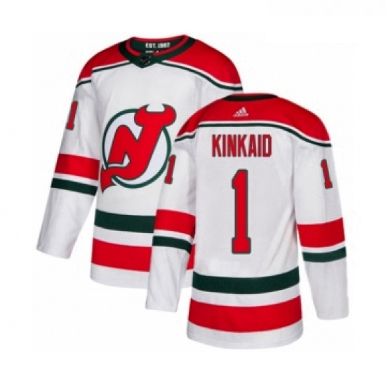 Youth Adidas New Jersey Devils 1 Keith Kinkaid Authentic White A