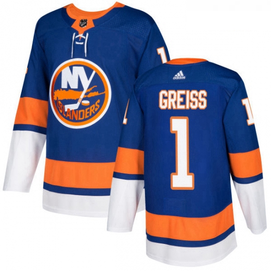 Youth Adidas New York Islanders 1 Thomas Greiss Authentic Royal Blue Home NHL Jersey