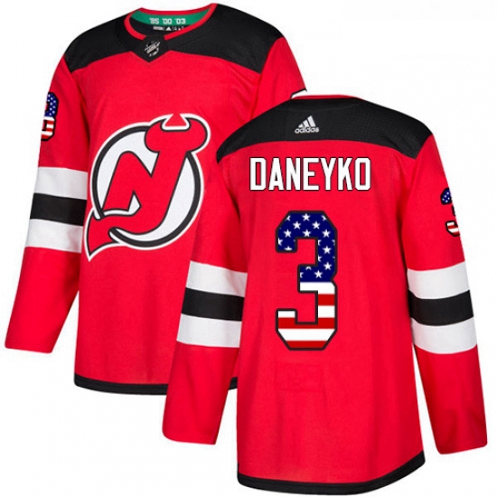 Youth Adidas New Jersey Devils 3 Ken Daneyko Authentic Red USA Flag Fashion NHL Jersey