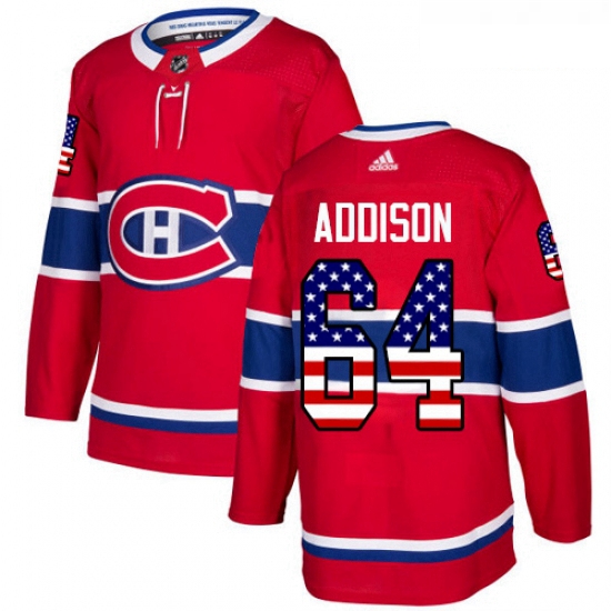 Youth Adidas Montreal Canadiens 64 Jeremiah Addison Authentic Re