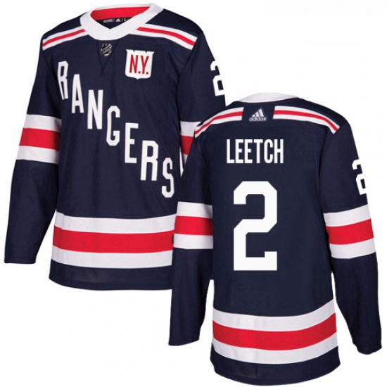 Youth Adidas New York Rangers 2 Brian Leetch Authentic Navy Blue 2018 Winter Classic NHL Jersey