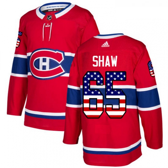 Youth Adidas Montreal Canadiens 65 Andrew Shaw Authentic Red USA