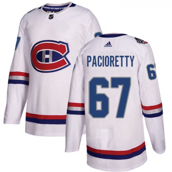 Youth Adidas Montreal Canadiens 67 Max Pacioretty Authentic White 2017 100 Classic NHL Jersey