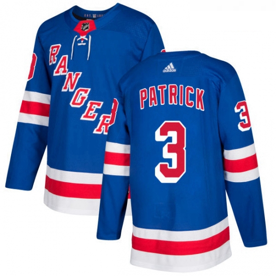 Youth Adidas New York Rangers 3 James Patrick Authentic Royal Blue Home NHL Jersey