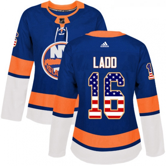 Womens Adidas New York Islanders 16 Andrew Ladd Authentic Royal 