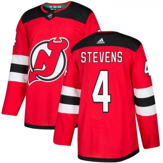 Youth Adidas New Jersey Devils 4 Scott Stevens Authentic Red Home NHL Jersey