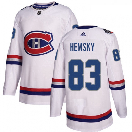 Youth Adidas Montreal Canadiens 83 Ales Hemsky Authentic White 2017 100 Classic NHL Jersey