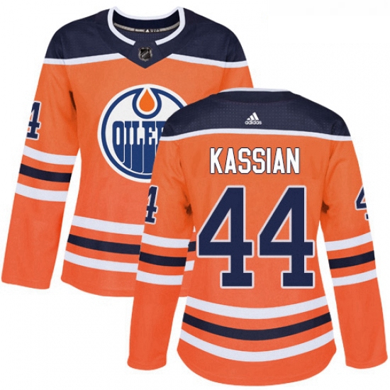 Womens Adidas Edmonton Oilers 44 Zack Kassian Authentic Orange H