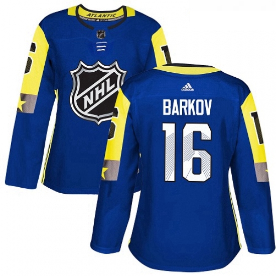 Womens Adidas Florida Panthers 16 Aleksander Barkov Authentic Royal Blue 2018 All Star Atlantic Divi