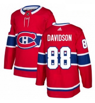 Youth Adidas Montreal Canadiens 88 Brandon Davidson Authentic Red Home NHL Jersey