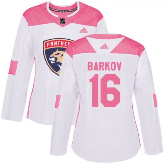 Womens Adidas Florida Panthers 16 Aleksander Barkov Authentic Wh